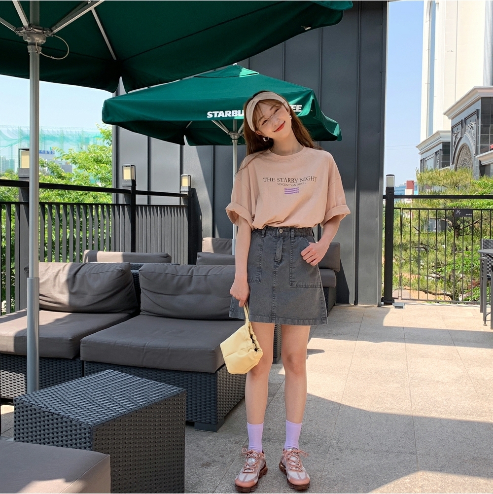 Four Pocket Cotton Skirt | Most LOVED Korean fashion shopping mall 66girls!